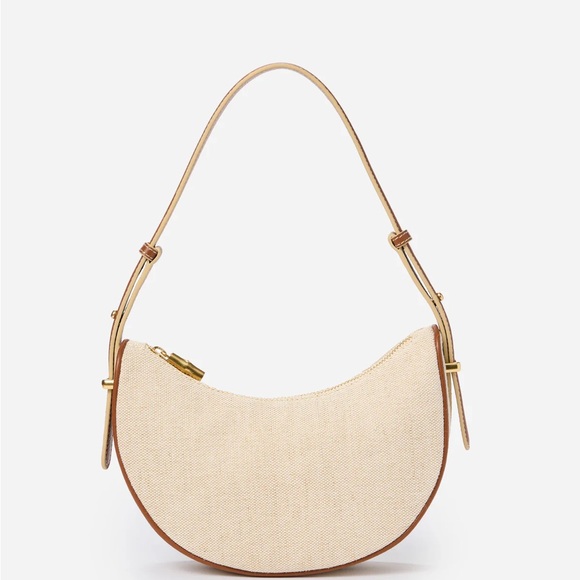 Jmaclaughing Mezzaluna HandbagElegant Cream and Tan Women's Bag